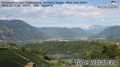 immagine della webcam nei dintorni di Bolzano Dolomiti: webcam Appiano sulla Strada del Vino