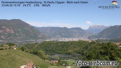 immagine della webcam nei dintorni di Bolzano Dolomiti: webcam Appiano sulla Strada del Vino