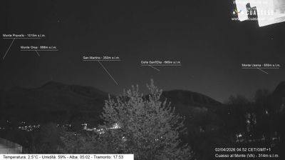 immagine della webcam nei dintorni di Brinzio: webcam Cuasso al Monte