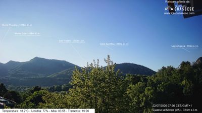 immagine della webcam nei dintorni di Brezzo di Bedero: webcam Cuasso al Monte
