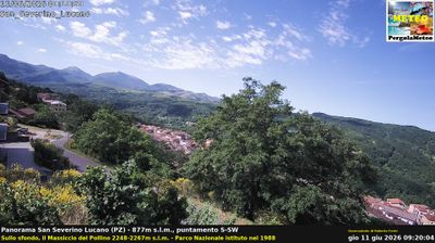 immagine della webcam nei dintorni di Valle dei pali: webcam San Severino Lucano