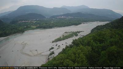 immagine della webcam nei dintorni di Chiusaforte: webcam Pinzano al Tagliamento