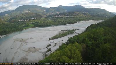 immagine della webcam nei dintorni di Tarcento: webcam Pinzano al Tagliamento