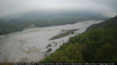 immagine della webcam nei dintorni di Caneva di Tolmezzo: webcam Pinzano al Tagliamento