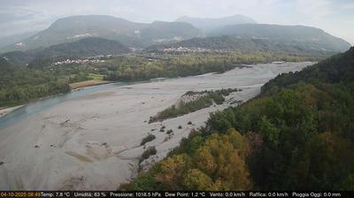 immagine della webcam nei dintorni di Bordano: webcam Pinzano al Tagliamento