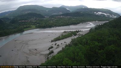 immagine della webcam nei dintorni di Gemona del Friuli: webcam Pinzano al Tagliamento