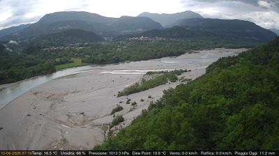 immagine della webcam nei dintorni di Tarcento: webcam Pinzano al Tagliamento