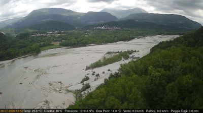 immagine della webcam nei dintorni di Tarcento: webcam Pinzano al Tagliamento