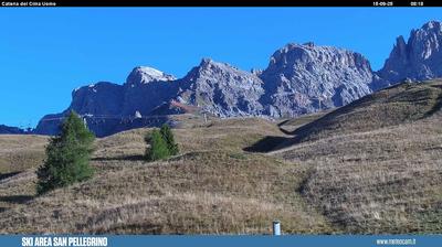 immagine della webcam nei dintorni di Masare': webcam Passo San Pellegrino