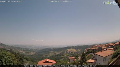 Preview delle webcam di Campoli del Monte Taburno › Est: Foglianise - Fondo Valle Vitulanese - Castelpoto - Fragneto Monforte - Ariano Irpino - Trevico - Fortore