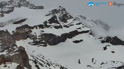 immagine della webcam nei dintorni di Cervinia Plateau Rosa: webcam Passo dei Salati