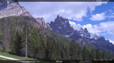 immagine della webcam nei dintorni di Passo di Cereda: webcam Pale di San Martino
