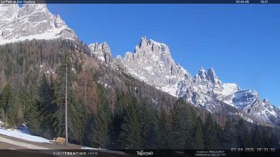 immagine della webcam nei dintorni di Canale d'Agordo: webcam Pale di San Martino