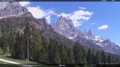 immagine della webcam nei dintorni di Agordo: webcam Pale di San Martino