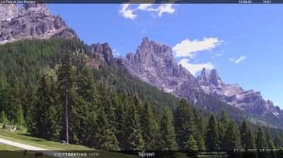 immagine della webcam nei dintorni di Agordo: webcam Pale di San Martino