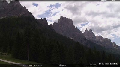 immagine della webcam nei dintorni di Passo Brocon: webcam Pale di San Martino