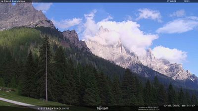 immagine della webcam nei dintorni di Passo Brocon: webcam Pale di San Martino
