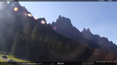 immagine della webcam nei dintorni di Canal San Bovo: webcam Pale di San Martino