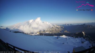 immagine della webcam nei dintorni di Gressoney-Saint-Jean: webcam Punta Indren