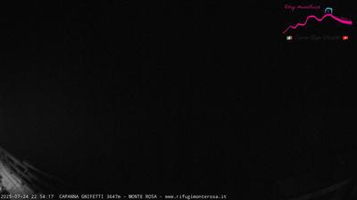immagine della webcam nei dintorni di Cervinia Plateau Rosa: webcam Punta Indren