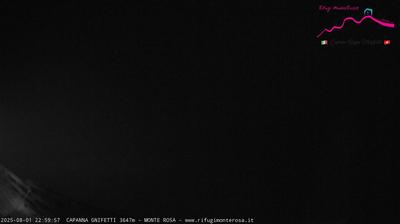 immagine della webcam nei dintorni di Cervinia Plateau Rosa: webcam Punta Indren