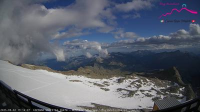 immagine della webcam nei dintorni di Capanna Margherita: webcam Punta Indren