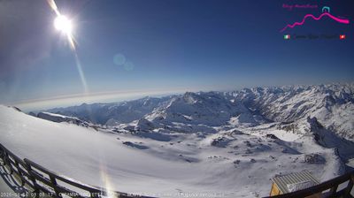 immagine della webcam nei dintorni di Cervinia Plateau Rosa: webcam Punta Indren