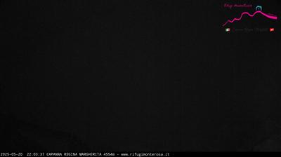 immagine della webcam nei dintorni di Plain Mason: webcam Capanna Margherita