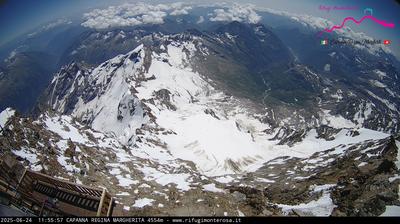 immagine della webcam nei dintorni di Rimasco: webcam Capanna Margherita