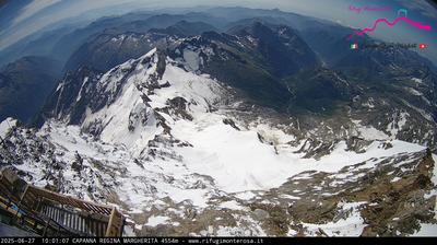 immagine della webcam nei dintorni di Alagna Valsesia: webcam Capanna Margherita