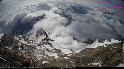 immagine della webcam nei dintorni di Carcoforo: webcam Capanna Margherita