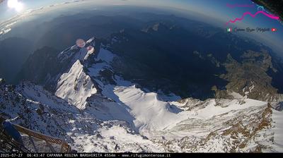 immagine della webcam nei dintorni di Saint Jacques: webcam Capanna Margherita