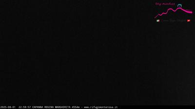 immagine della webcam nei dintorni di Cervinia Plateau Rosa: webcam Capanna Margherita