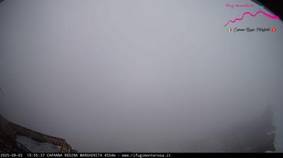 immagine della webcam nei dintorni di Cervinia Plan Maison: webcam Capanna Margherita