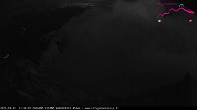 immagine della webcam nei dintorni di Punta Indren: webcam Capanna Margherita