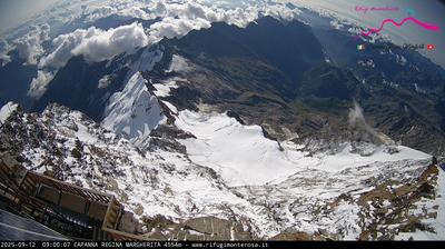 immagine della webcam nei dintorni di Ayas: webcam Capanna Margherita
