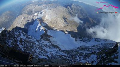 immagine della webcam nei dintorni di Carcoforo: webcam Capanna Margherita