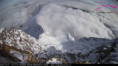 immagine della webcam nei dintorni di Gressoney-Saint-Jean: webcam Capanna Margherita