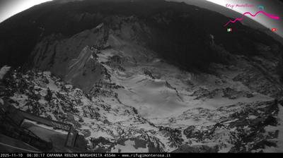 immagine della webcam nei dintorni di Valtournenche Colle Superiore: webcam Capanna Margherita