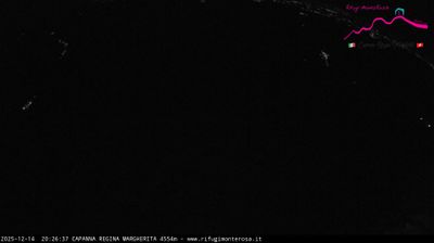 immagine della webcam nei dintorni di Cervinia Plateau Rosa: webcam Capanna Margherita