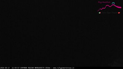 immagine della webcam nei dintorni di Cervinia: webcam Capanna Margherita