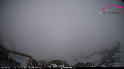 immagine della webcam nei dintorni di Alagna Valsesia: webcam Capanna Margherita