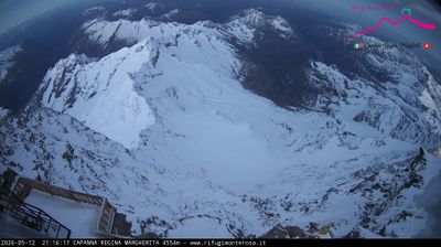 immagine della webcam nei dintorni di Valtournenche: webcam Capanna Margherita