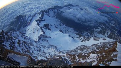 immagine della webcam nei dintorni di Macugnaga: webcam Capanna Margherita