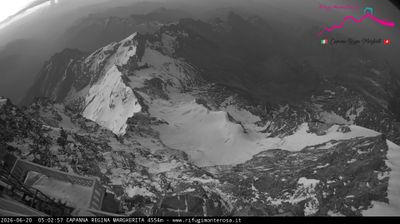 immagine della webcam nei dintorni di Rimasco: webcam Capanna Margherita