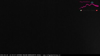 immagine della webcam nei dintorni di Gressoney-Saint-Jean: webcam Capanna Margherita
