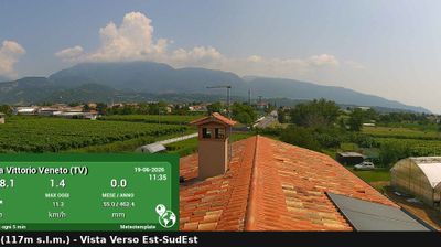 immagine della webcam nei dintorni di Santa Lucia di Piave: webcam Vittorio Veneto