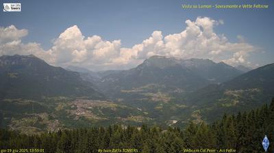immagine della webcam nei dintorni di Passo di Gobbera: webcam Lamon