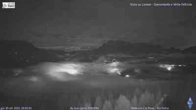 immagine della webcam nei dintorni di Monte Avena: webcam Lamon