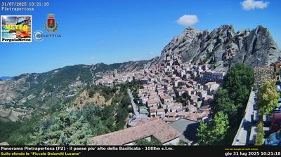 immagine della webcam nei dintorni di Potenza: webcam Pietrapertosa
